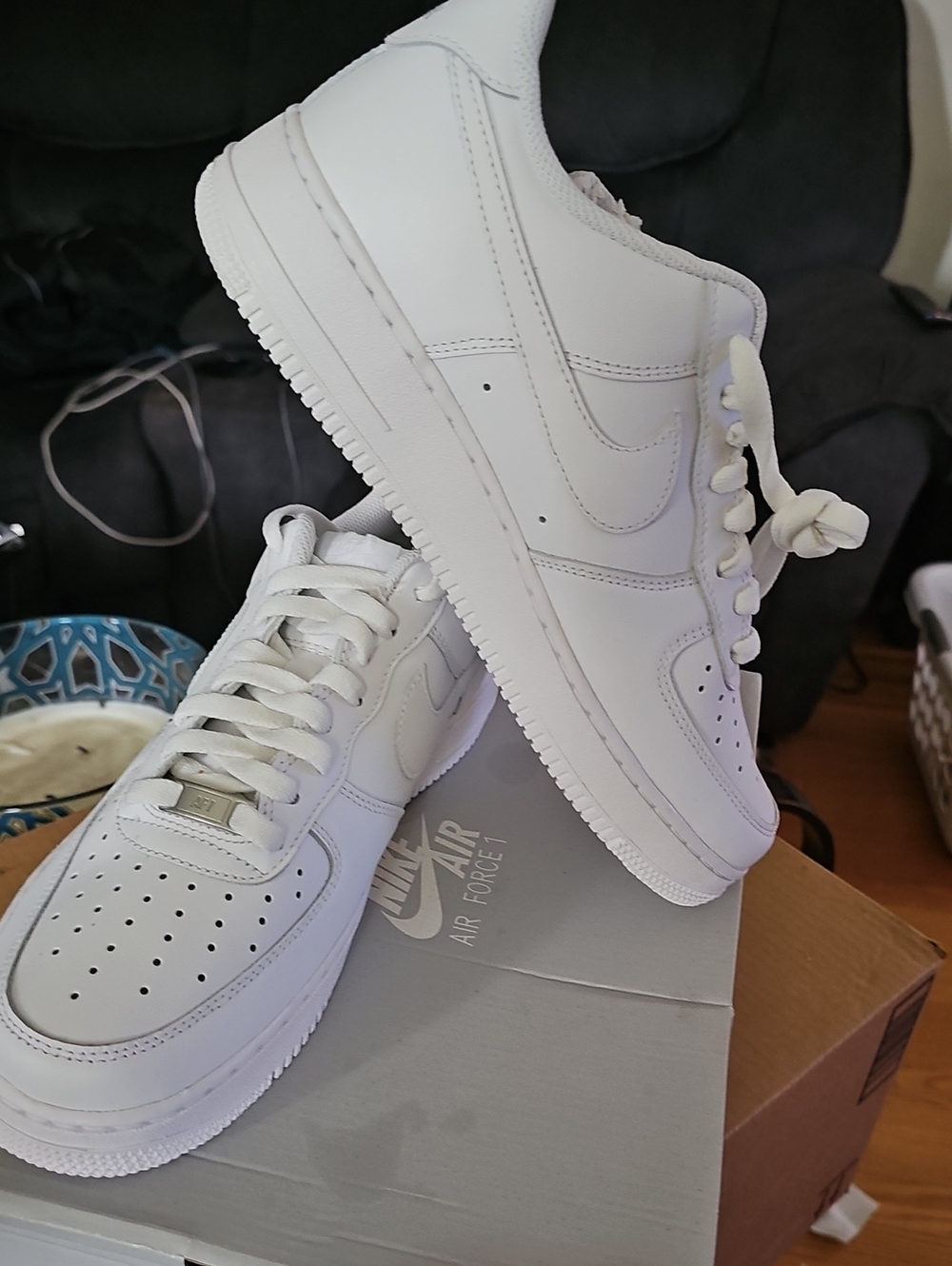 Nike Men's All-White Low Top Sneakers